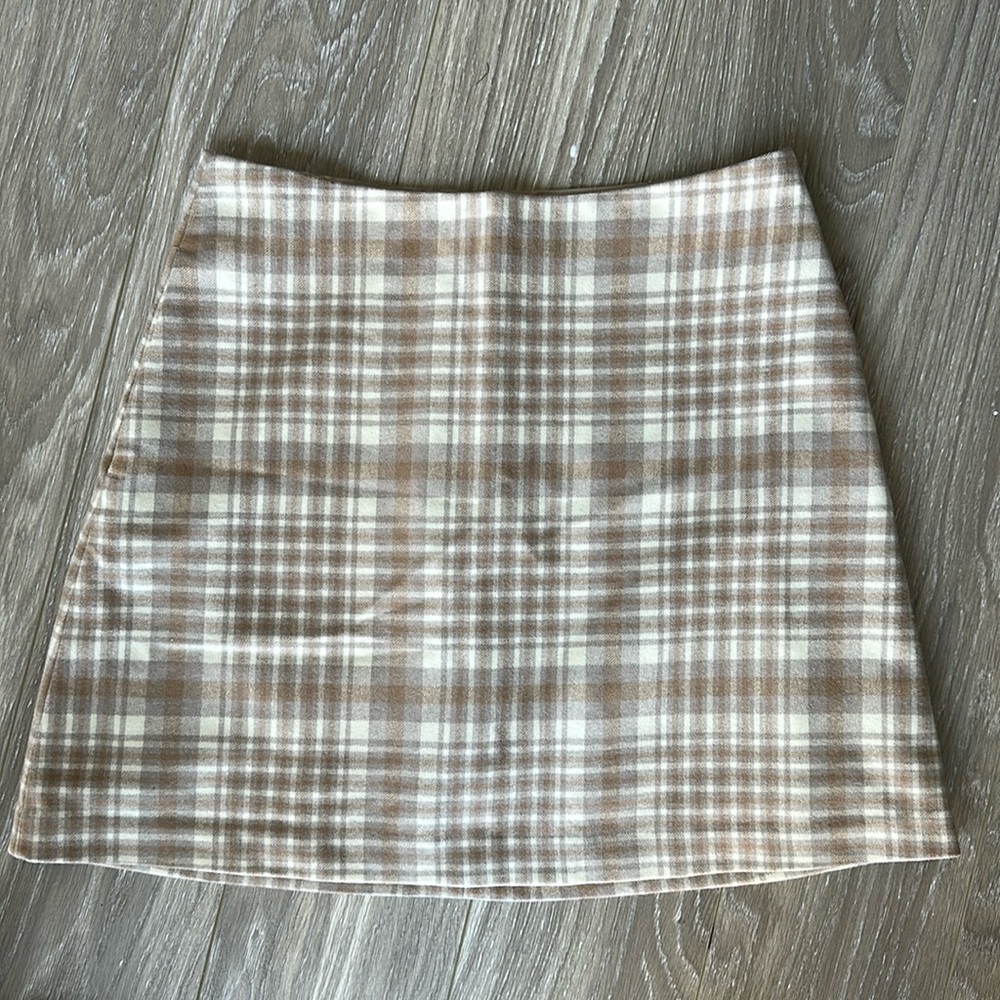 Wilfred Wool Plaid Skirt